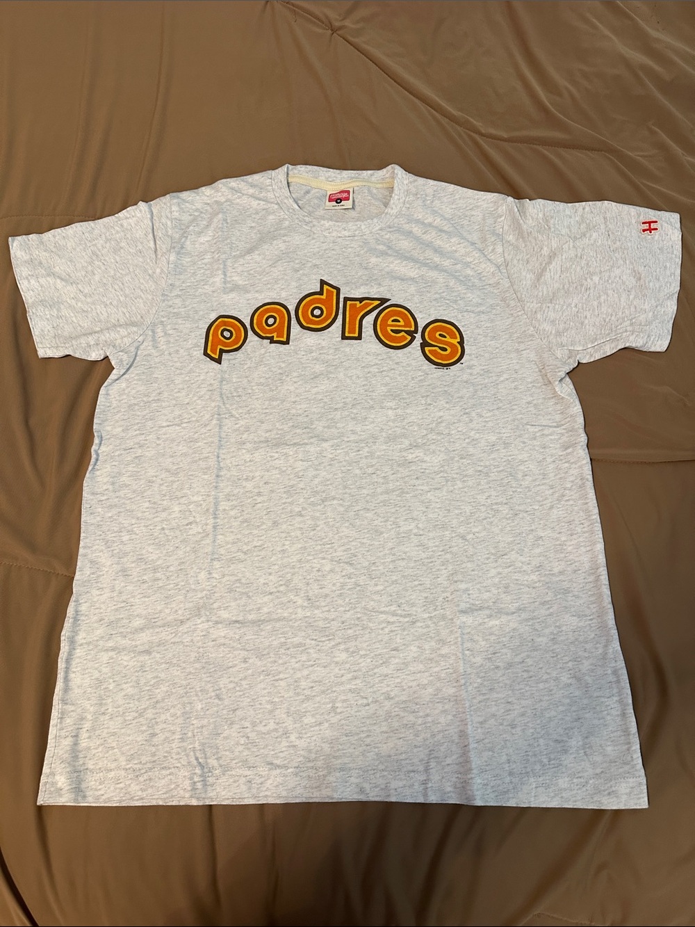 Homage San Diego Padres Retro Logo Tee – Heather Gray – Size Medium